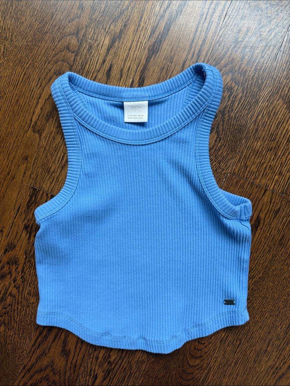 Zara Girls Cornflower Blue Ribbed Tank